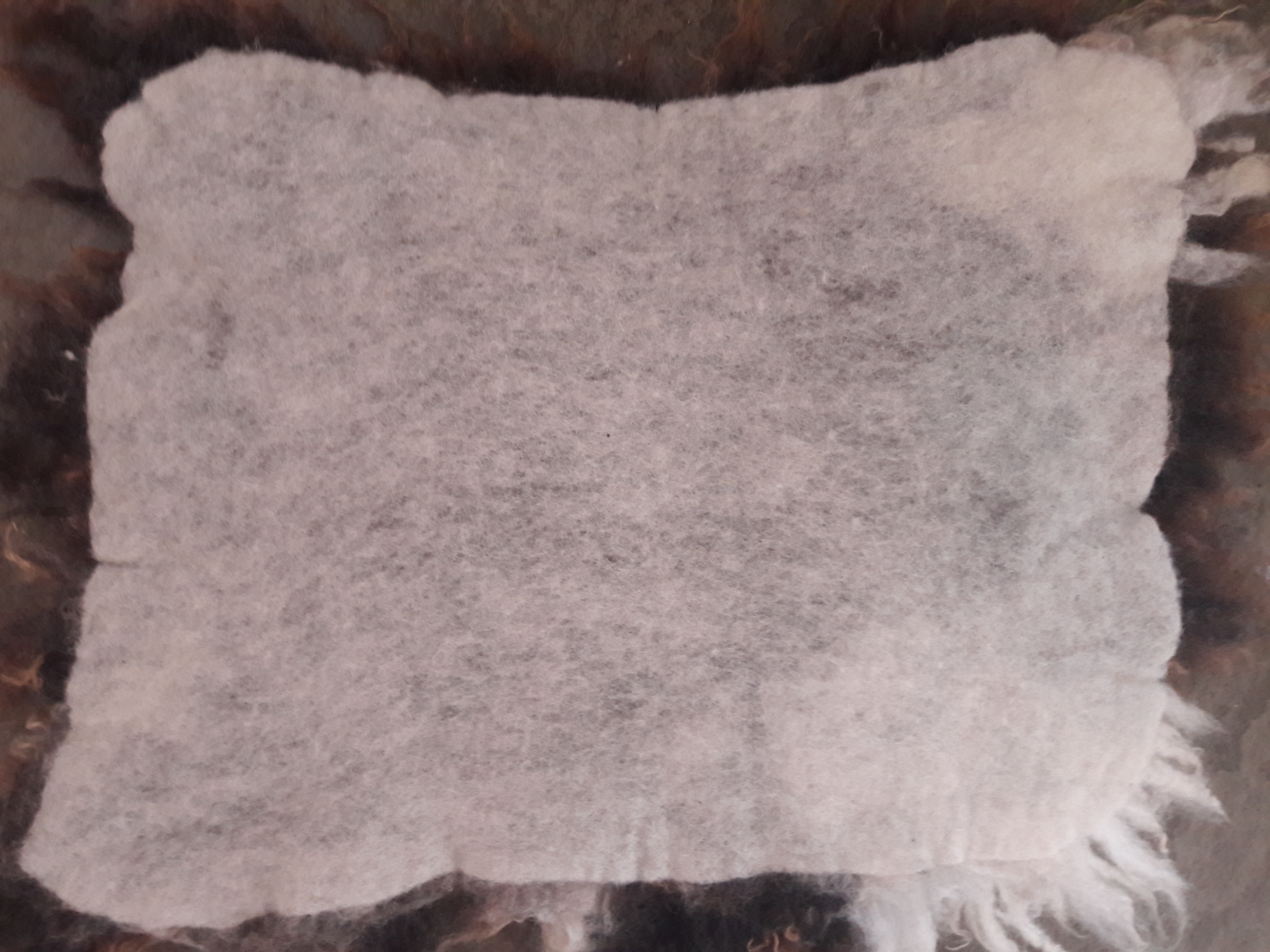 Felted Seat Rug - Patch (1) SOLD - Image 3