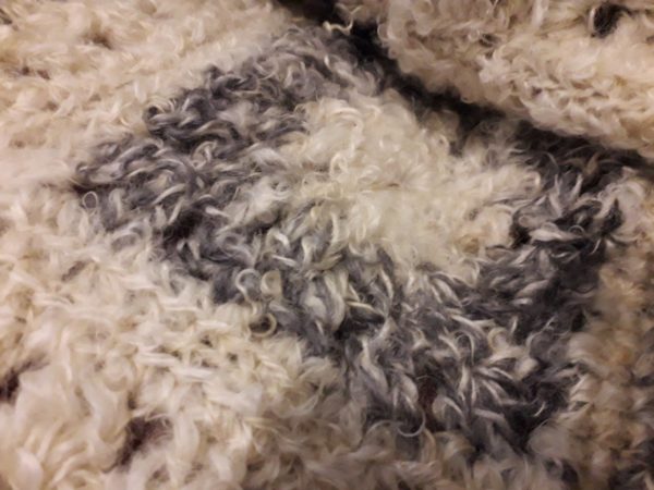 crochet throw Mohair square detail