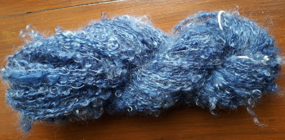 Handspun Yarn - Artyarn - Blue Silk and Mohair - Image 4