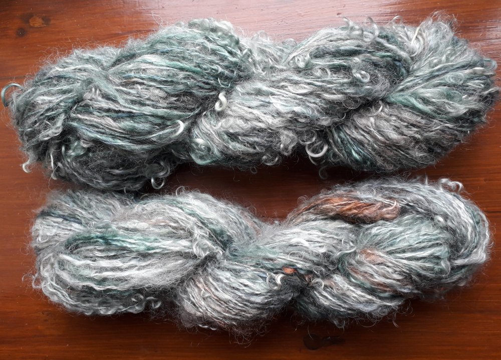 Handspun Yarn - Silk / Mohair 2 ply 11wpi Artyarn - Image 5