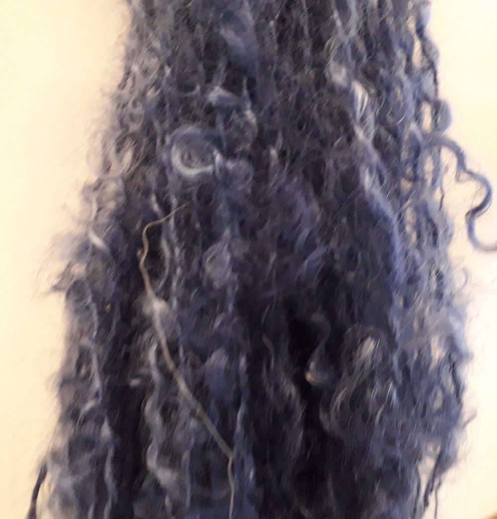 Handspun Yarn - Artyarn - Blue Silk and Mohair - Image 2